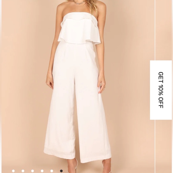 Petal & Pup Pants - Petal and pup white strapless jumpsuit